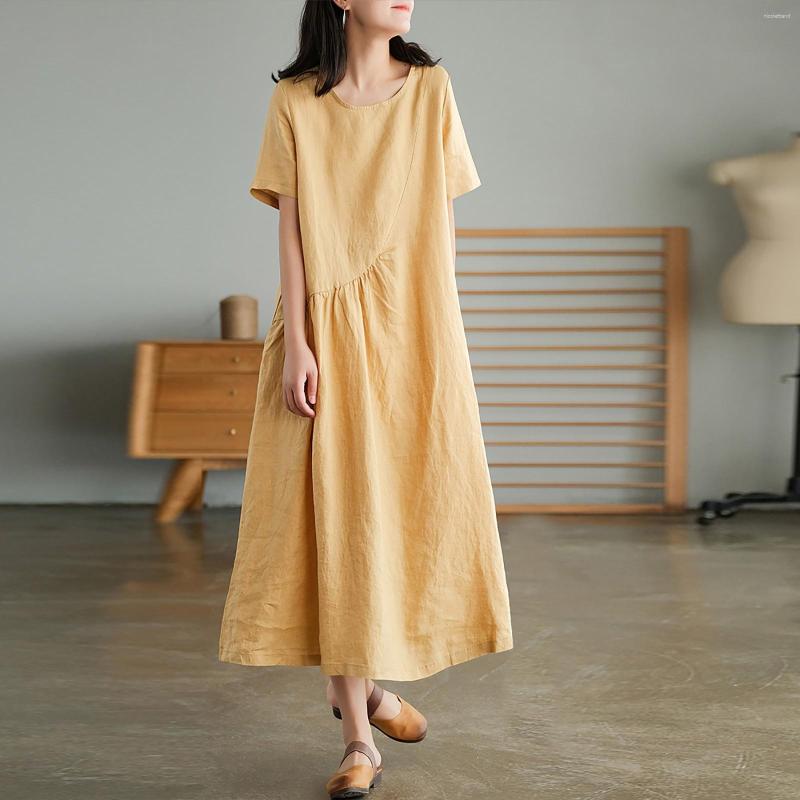 Casual Dresses Summer Women Dress Loose Short Sleeve A-Line Oversize Solid Midi Fashion Cotton Linen Vestidos De Mujer, Black
Casual Dresses Summer Women Dress Loose Short Sleeve A-Line Oversize Solid Midi Fashion Cotton Linen Vestidos De Mujer, Black