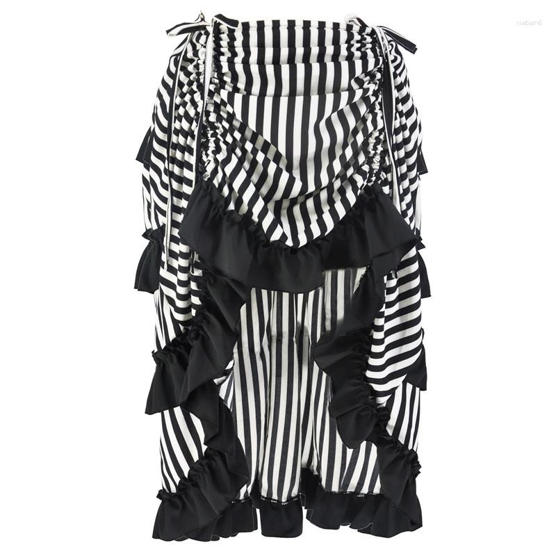 Skirts Women Steampunk Gothic Irregular Ruffles Pirate Skirt Asymmetrical Pleated Dancing Vintage Stripe Showgirl Party, Black
Skirts Women Steampunk Gothic Irregular Ruffles Pirate Skirt Asymmetrical Pleated Dancing Vintage Stripe Showgirl Party, Black