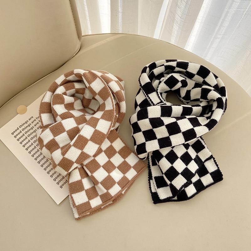 Scarves 1PC Autumn Winter Grid Knitted Scarf For Women Warm Fashion Neckerchief Femme Thick Elastic Shawl Outdoor Keep
Scarves 1PC Autumn Winter Grid Knitted Scarf For Women Warm Fashion Neckerchief Femme Thick Elastic Shawl Outdoor Keep