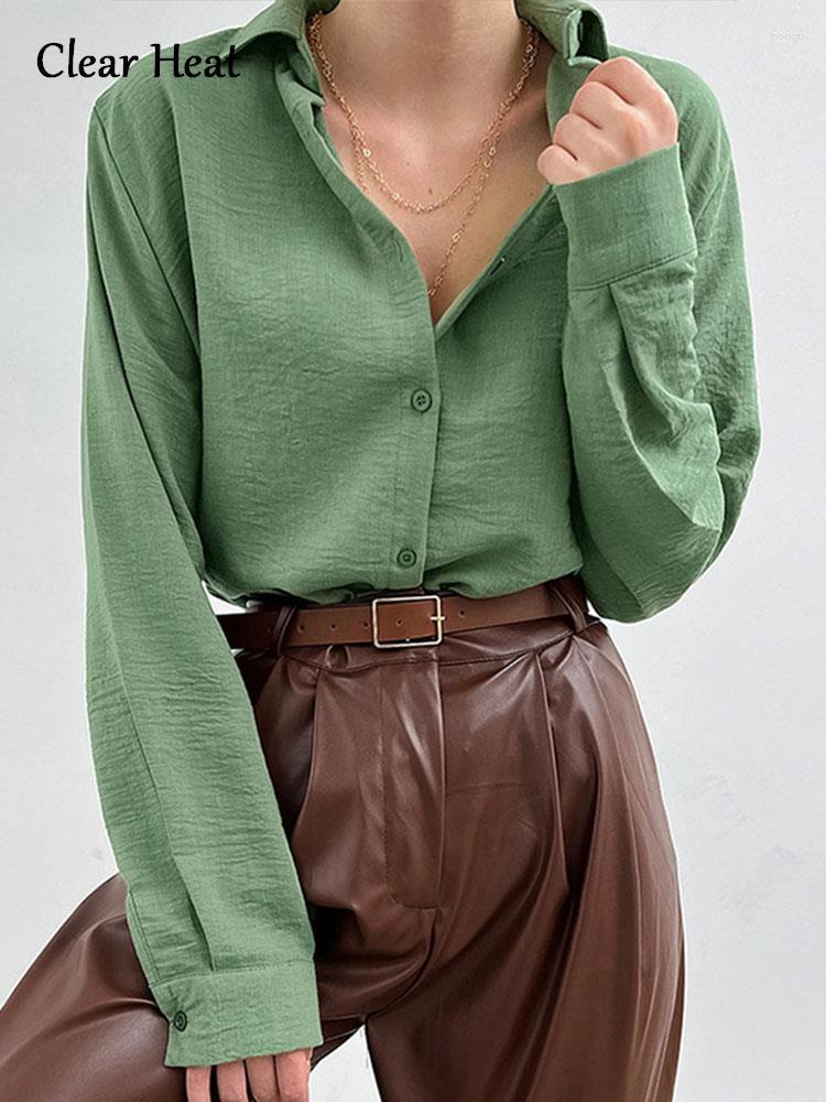 Women' Blouses Lady Elegant Solid Button Lapel Shirt Women Single Breasted Long Sleeve Blouse Female 2023 Spring Summer Fashion Casual Top, Green
Women' Blouses Lady Elegant Solid Button Lapel Shirt Women Single Breasted Long Sleeve Blouse Female 2023 Spring Summer Fashion Casual Top, Green