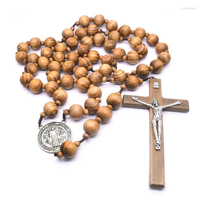 Pendant Necklaces Natural Pine Wooden Rosary Beads Necklace Religious Large Cross Wall Hanging Decoration Jewelry Accessories
Pendant Necklaces Natural Pine Wooden Rosary Beads Necklace Religious Large Cross Wall Hanging Decoration Jewelry Accessories