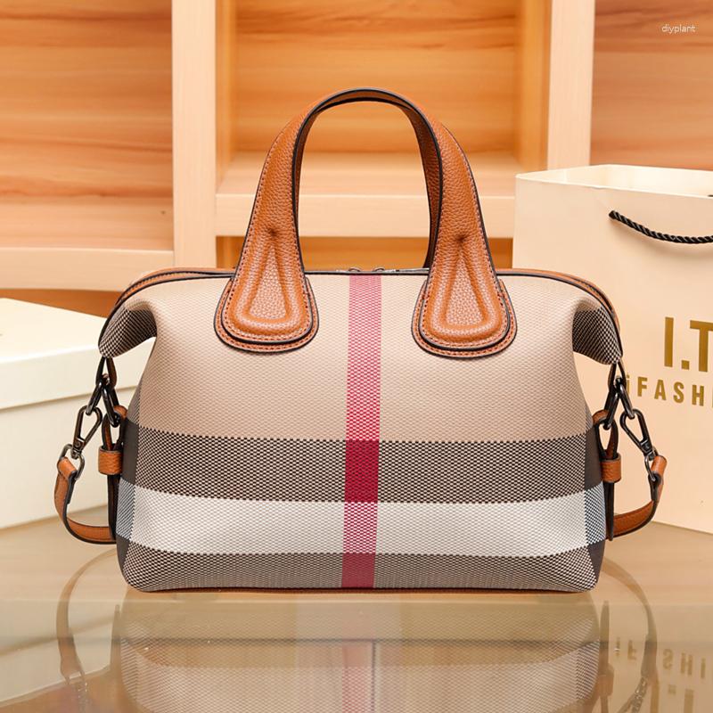 Evening Bags Lady Boston Handbags 2023 Luxury Fashion Plaid Canvas Women Messenger Shoulder Brand Designer Portable Crossbody Bag Purses, Brown boston bags
Evening Bags Lady Boston Handbags 2023 Luxury Fashion Plaid Canvas Women Messenger Shoulder Brand Designer Portable Crossbody Bag Purses, Brown boston bags