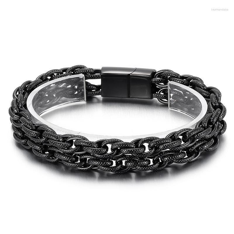 Link Bracelets Chain 8mm 9 Inch Black Stainless Steel Double Rope Bracelet Bangle For Mens Holiday Gifts Raym22
Link Bracelets Chain 8mm 9 Inch Black Stainless Steel Double Rope Bracelet Bangle For Mens Holiday Gifts Raym22