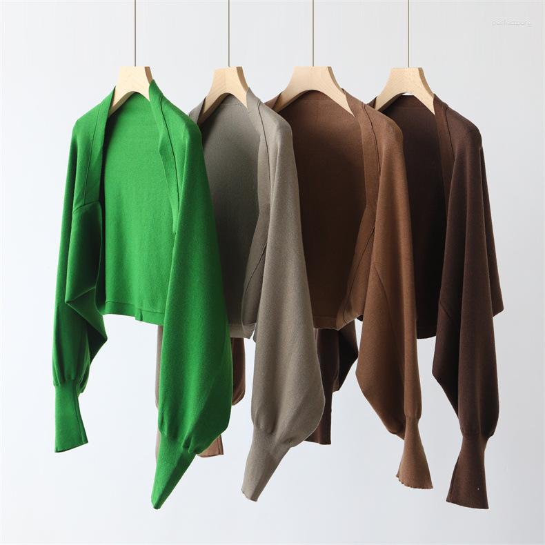 Women's Knits Autumn Women Shawl Crop Knitted Cardigans Solid Wool Outerwear Short Sweaters Casual Lazy Style Loose Fashion Bat Sleeves Tops, Green
Women's Knits Autumn Women Shawl Crop Knitted Cardigans Solid Wool Outerwear Short Sweaters Casual Lazy Style Loose Fashion Bat Sleeves Tops, Green