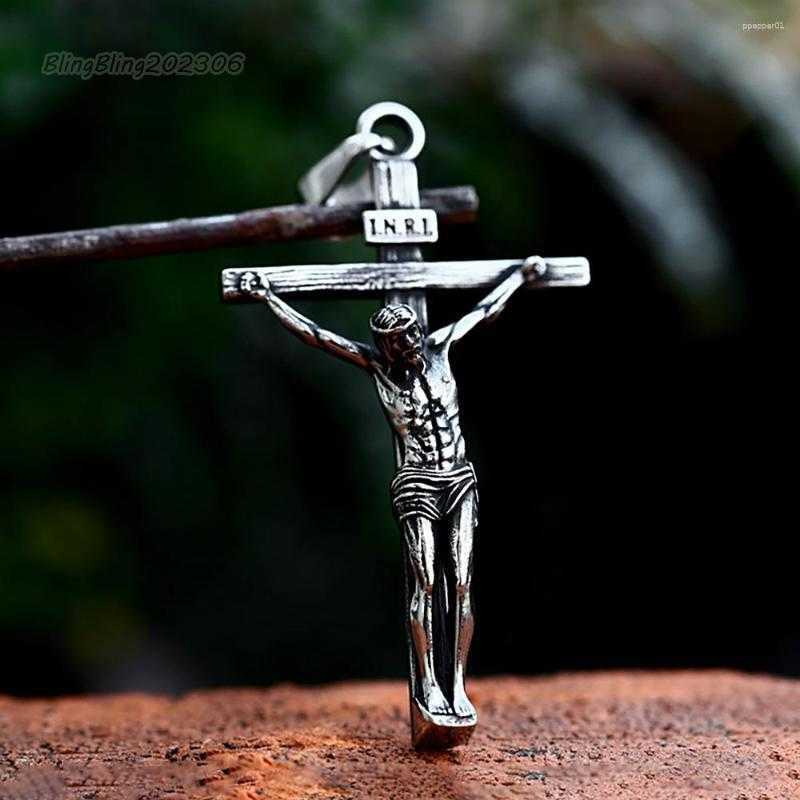 Pendant Necklaces Vintage Fashion Jesus Cross Necklace For Men Women 316L Stainless Steel Punk Biker Amulet Jewelry Gifts Drop
Pendant Necklaces Vintage Fashion Jesus Cross Necklace For Men Women 316L Stainless Steel Punk Biker Amulet Jewelry Gifts Drop