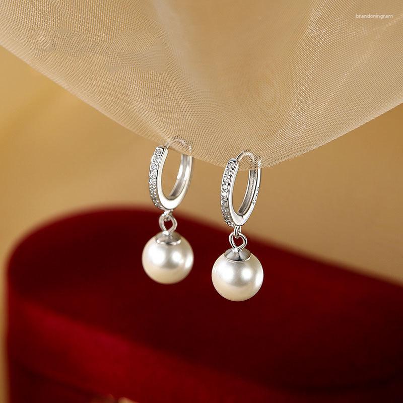 Stud Earrings Round Zircon Pearl Tassel For Women 925 Sterling Silver Light Luxury And Elegant Korean INS Jewelry
Stud Earrings Round Zircon Pearl Tassel For Women 925 Sterling Silver Light Luxury And Elegant Korean INS Jewelry