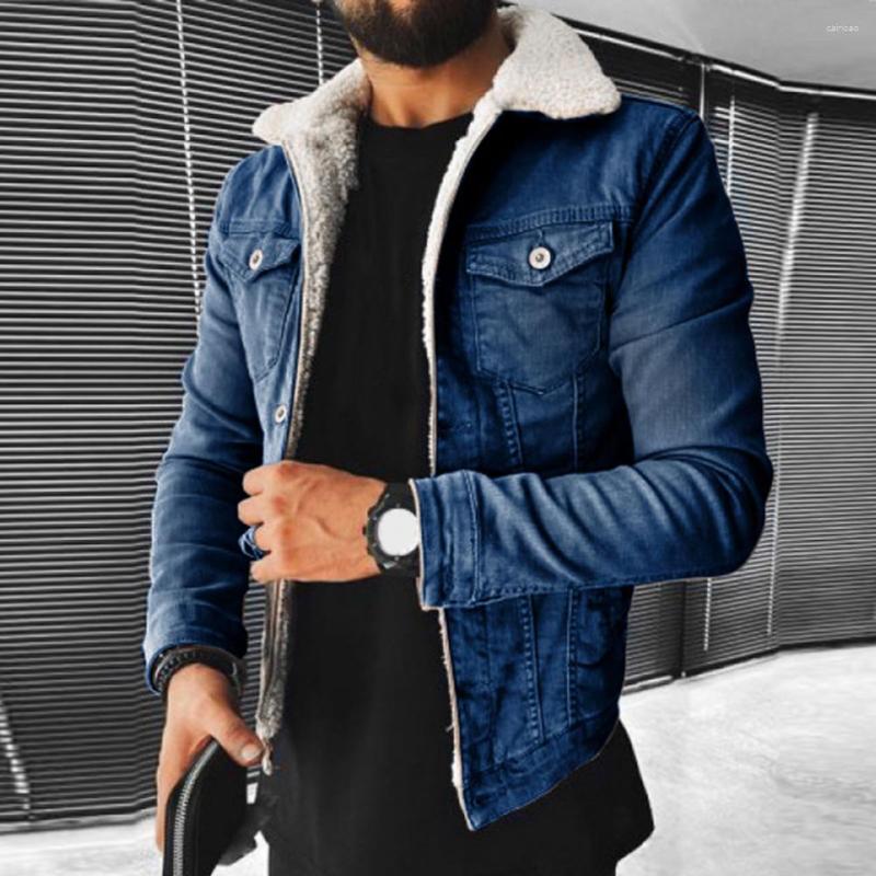 Men's Jackets Men Outerwear Cozy Long Sleeve Male Turndown Collar Single Breasted Coat All Match, Dark blue
Men's Jackets Men Outerwear Cozy Long Sleeve Male Turndown Collar Single Breasted Coat All Match, Dark blue
