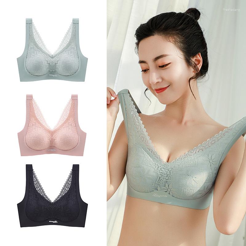 Bras Thai Latex Sexy Antibacterial Underwear Women Skin-friendly Lace Bra Seamless Wire Free With Pad Bh Wireless Bralette, Beige
Bras Thai Latex Sexy Antibacterial Underwear Women Skin-friendly Lace Bra Seamless Wire Free With Pad Bh Wireless Bralette, Beige