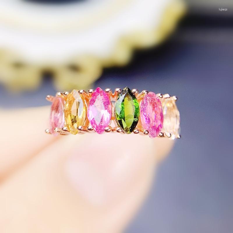Cluster Rings Per Jewelry Natural Real Colorful Tourmaline Ring 0.25ct 6pcs Gemstone 925 Sterling Silver Fine J22795
Cluster Rings Per Jewelry Natural Real Colorful Tourmaline Ring 0.25ct 6pcs Gemstone 925 Sterling Silver Fine J22795