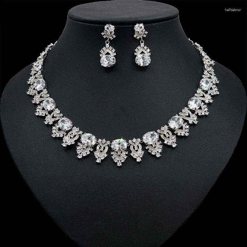 Necklace Earrings Set Funmode European And American Style Jewelry Cross-border Luxury Bridaly Copper Inlaid Zircon FS392, Picture shown
Necklace Earrings Set Funmode European And American Style Jewelry Cross-border Luxury Bridaly Copper Inlaid Zircon FS392, Picture shown