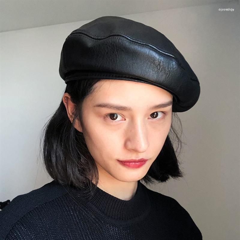 Berets Solid Color Beret Caps For Women Vintage PU Leather Hats Autumn Winter Lady Elegant Octagonal Cap Sboy Panama Hat, Black
Berets Solid Color Beret Caps For Women Vintage PU Leather Hats Autumn Winter Lady Elegant Octagonal Cap Sboy Panama Hat, Black