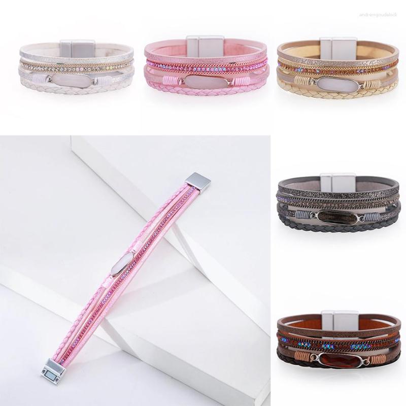 Charm Bracelets WYBU Bohemia Summer Leather Bracelet For Women Jewelry Magnetic Buckle Feminine Nightclub Party Gift
Charm Bracelets WYBU Bohemia Summer Leather Bracelet For Women Jewelry Magnetic Buckle Feminine Nightclub Party Gift