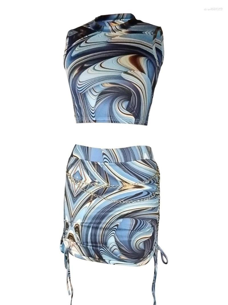 Two Piece Dress Womens Y2K Tie Dye Summer Skirt Set Girls Sexy Halter Neck Patchwork Tops A-Line Bodycon 2Pcs Streetwear (Blue
Two Piece Dress Womens Y2K Tie Dye Summer Skirt Set Girls Sexy Halter Neck Patchwork Tops A-Line Bodycon 2Pcs Streetwear (Blue