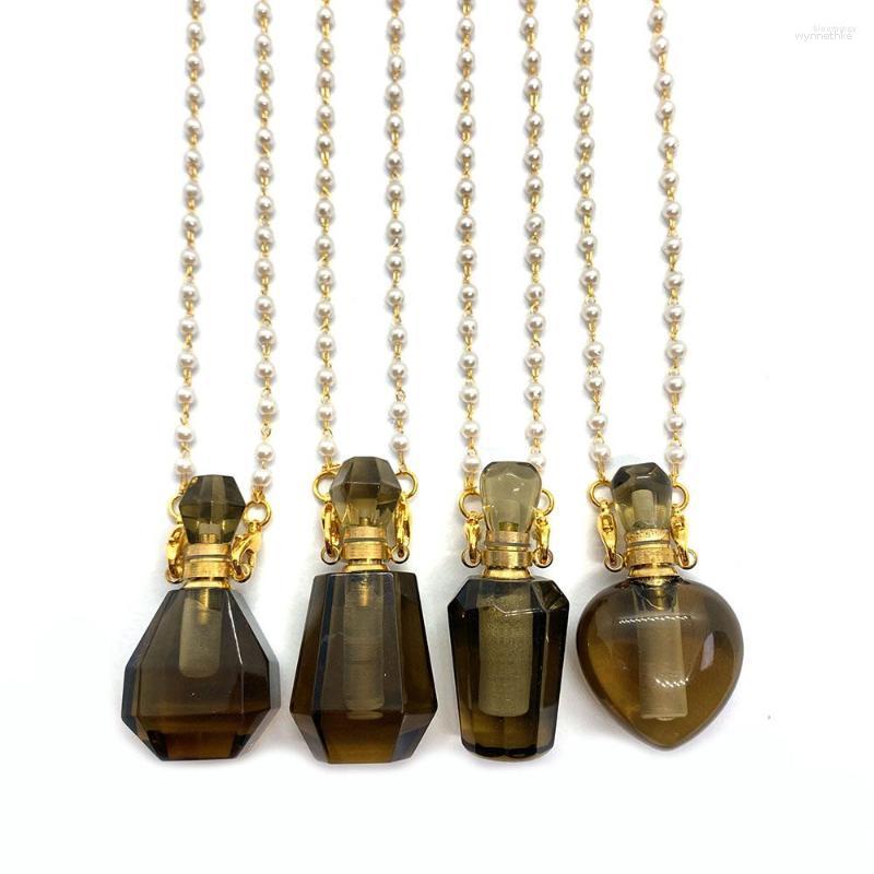 Pendant Necklaces Natural Stone Tea Crystal Perfume Bottle Necklace 20-40mm Imitation Pearl Chain Charm Jewelry Fashion Ladies Banquet
Pendant Necklaces Natural Stone Tea Crystal Perfume Bottle Necklace 20-40mm Imitation Pearl Chain Charm Jewelry Fashion Ladies Banquet
