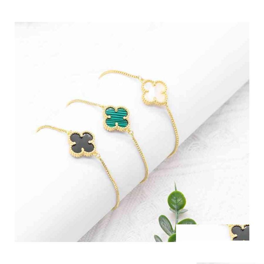 Charm Bracelets Four Leaf Clover Bracelet Small Frh Womens Jewelry For Women Drop Delivery Otl8F 202 Dhamv
Charm Bracelets Four Leaf Clover Bracelet Small Frh Womens Jewelry For Women Drop Delivery Otl8F 202 Dhamv