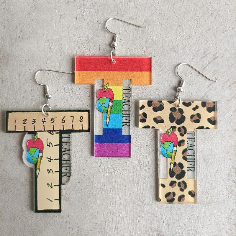 Dangle Earrings T Shape Ruler Acrylic For Teacher Student Apple Globe Pencil Leopard Rainbow
Dangle Earrings T Shape Ruler Acrylic For Teacher Student Apple Globe Pencil Leopard Rainbow
