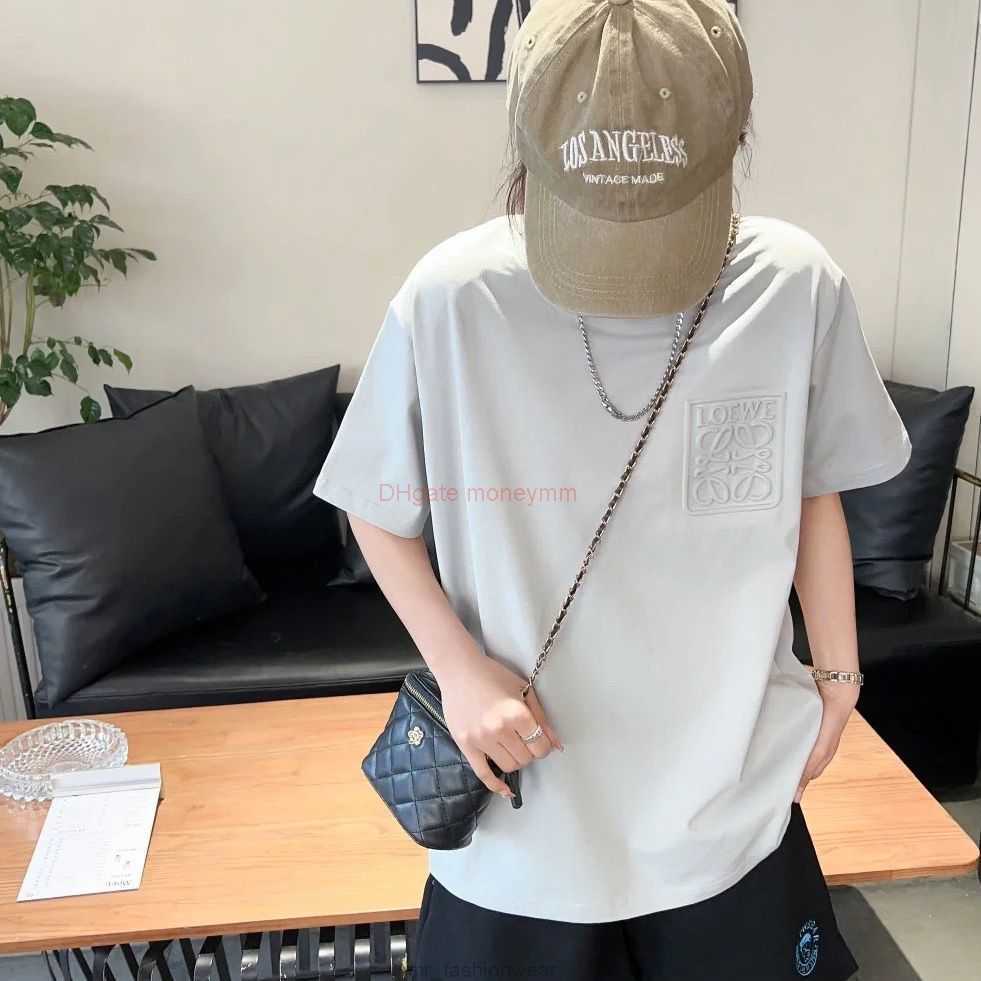 Designer Fashion Clothing Tees Tshirts Loewe 3d Embossed Steel Embossed Letter Lovers Half Sleeve Tshirt Tee Casual Solid Short Sleeve Men and Women Luxury Casual St, White 
Designer Fashion Clothing Tees Tshirts Loewe 3d Embossed Steel Embossed Letter Lovers Half Sleeve Tshirt Tee Casual Solid Short Sleeve Men and Women Luxury Casual St, White