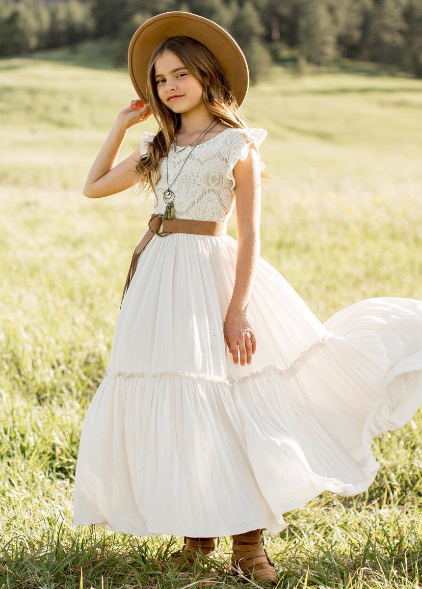 Girl's Dresses 3-14 years Girls Lace Bohemia Long Dresses Baby Kids Flower Wedding Princess Party Dress Vestidos Costume Children Clothing 230625