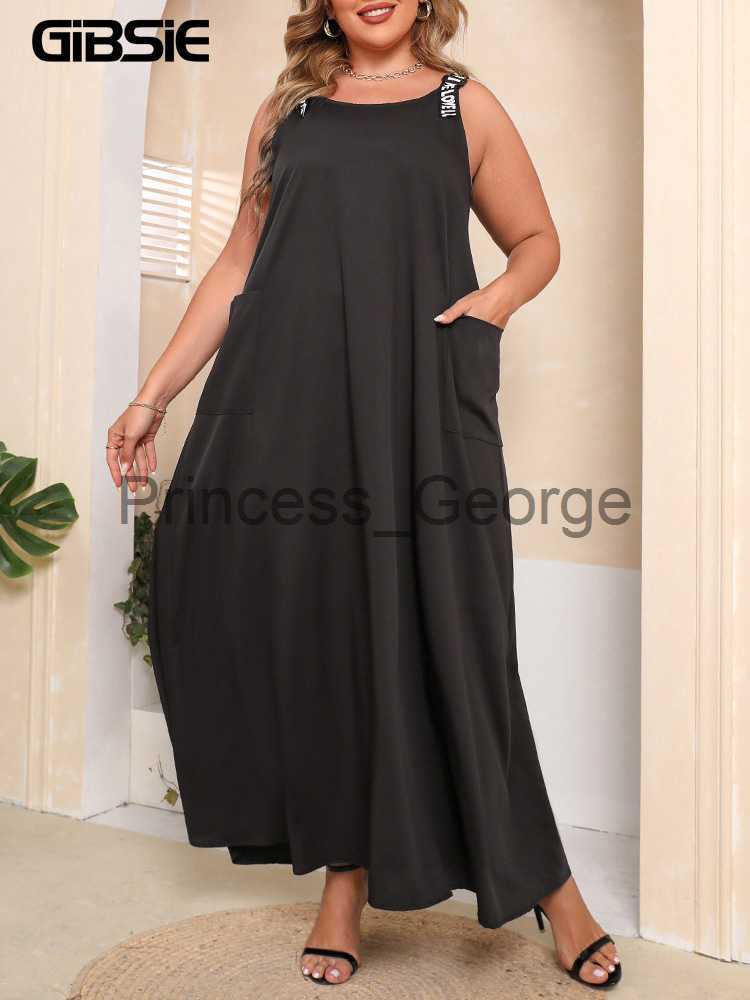 Casual Dresses GIBSIE Plus Size Black Dual Pocket Letter Strap Dress Women Summer Loose Sleeveless Korean Ladies Casual Maxi Long Dresses 2022 x0625
Casual Dresses GIBSIE Plus Size Black Dual Pocket Letter Strap Dress Women Summer Loose Sleeveless Korean Ladies Casual Maxi Long Dresses 2022 x0625