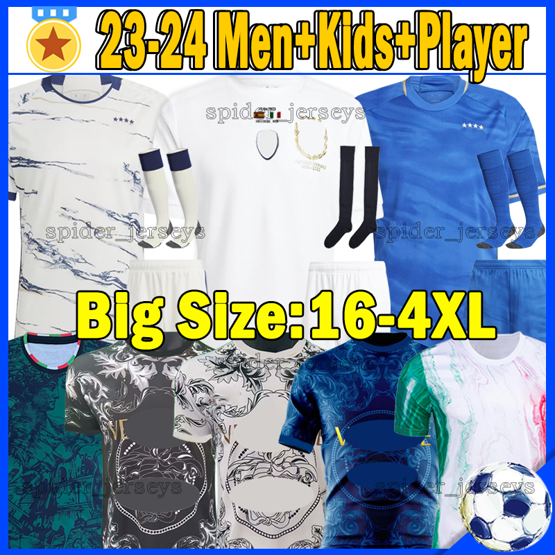 XXXL 4XL 23 24 ItAlYs Soccer Jerseys 125th anniversary DONNARUMMA BUFFON CHIELLINI VERRATTI TOTTI 2023 2024 ItAlIaS EUR CUP Fans Player Version Men Kids Kits Shirts, Yidali 125th anniversary kits+socks
XXXL 4XL 23 24 ItAlYs Soccer Jerseys 125th anniversary DONNARUMMA BUFFON CHIELLINI VERRATTI TOTTI 2023 2024 ItAlIaS EUR CUP Fans Player Version Men Kids Kits Shirts, Yidali 125th anniversary kits+socks