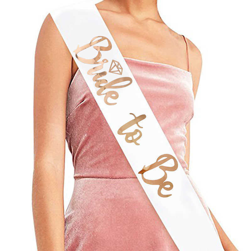 New Wedding Decoration Bridal Shower Veil Team Bride To Be Satin Sash Balloon Bachelorette Party Girl Hen Party Decoration Supplies