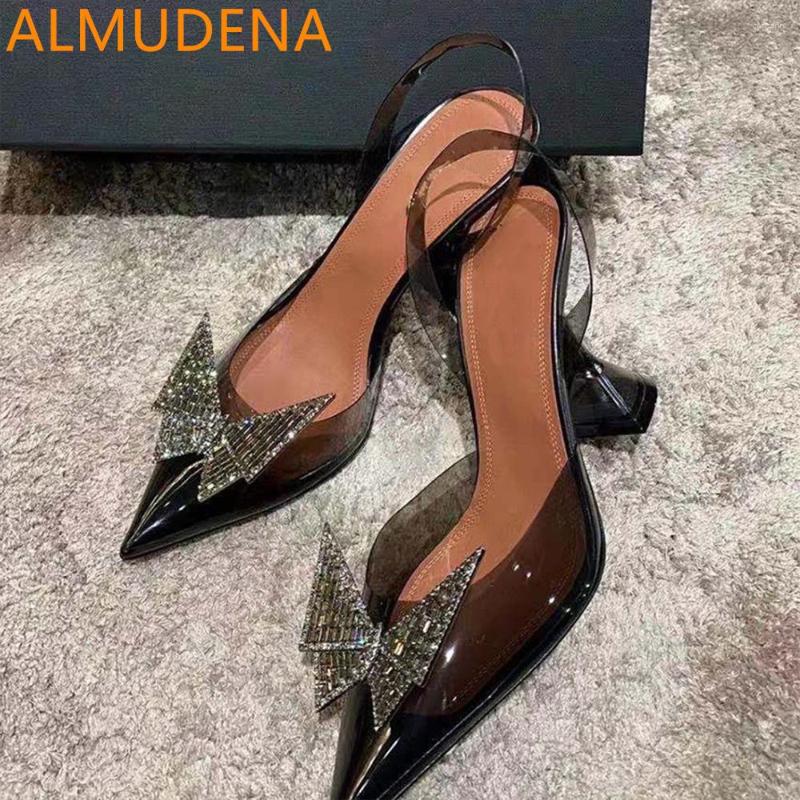 Dress Shoes PVC Transparent Pointed Toe Women Slingback Rhinestone Butterfly Super High Thin Heel Mature Modern Sexy Slip On Pump Shoe, Silvery
Dress Shoes PVC Transparent Pointed Toe Women Slingback Rhinestone Butterfly Super High Thin Heel Mature Modern Sexy Slip On Pump Shoe, Silvery
