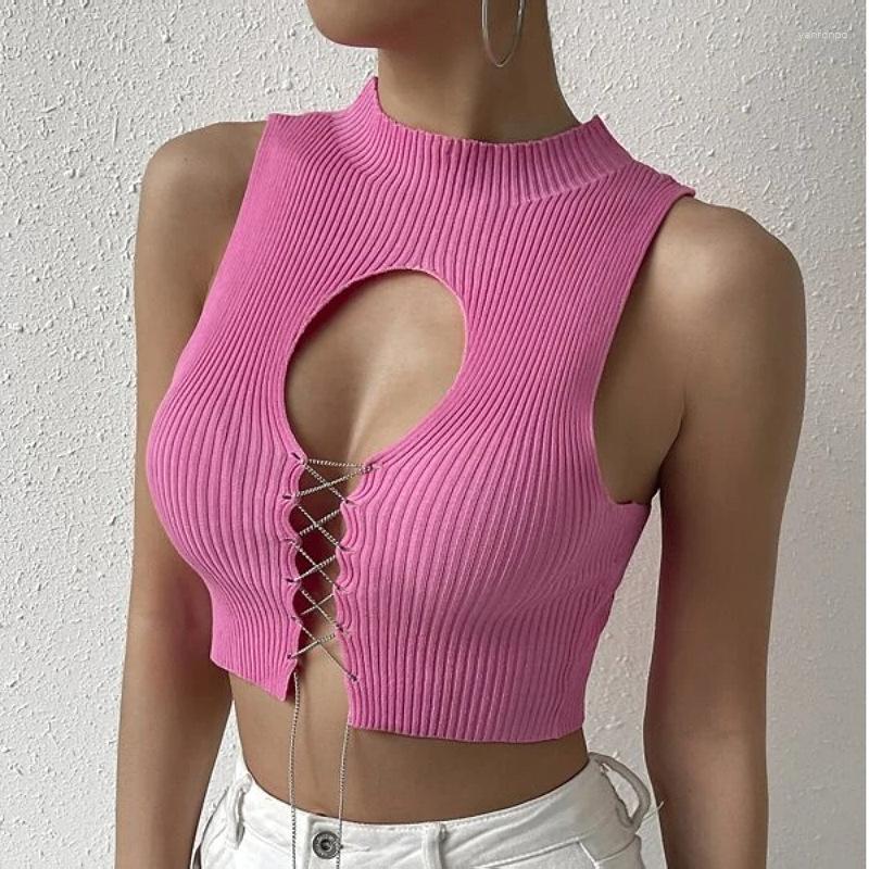 Women' Tanks Sexy Cut Out Crop Tops Women Ribbed Knit Cropped 2023 Sleeveless Slim Fit T Shirts Sweater Vest Lace-up Streetwear, Pink
Women' Tanks Sexy Cut Out Crop Tops Women Ribbed Knit Cropped 2023 Sleeveless Slim Fit T Shirts Sweater Vest Lace-up Streetwear, Pink