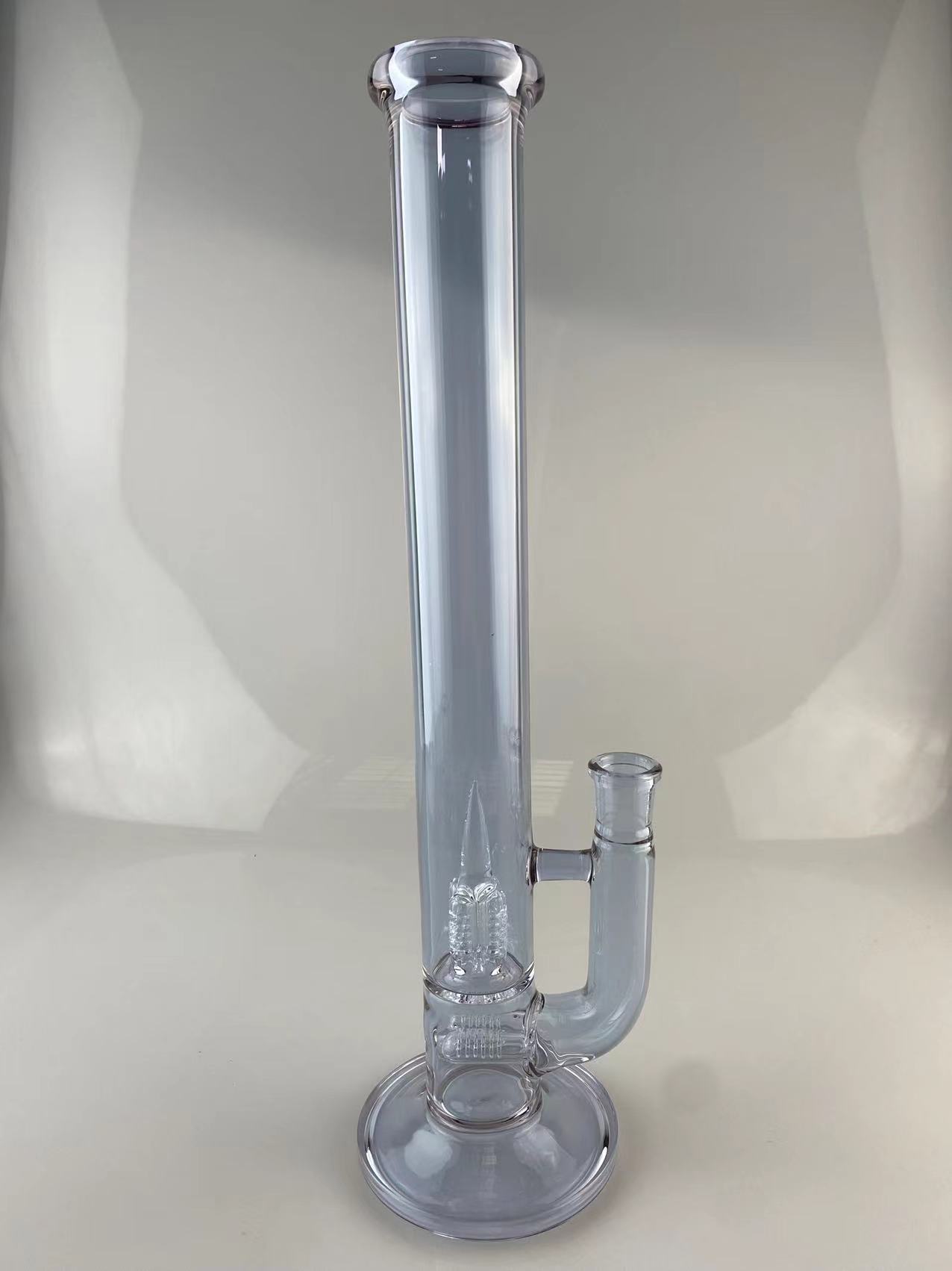 Glass hookah purple cfl 16inch 18mm bong 2 inline perc to 4 Inv splash high quantity add a horn bowl