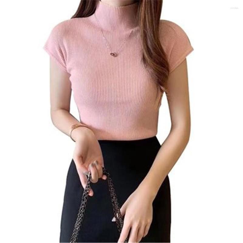 Women's Sweaters 2023 Autumn Half High Neck Short Sleeve Pullover Women's Casual Fashion Knitted Sweater All-match Solid Color T-shirt, Camel
Women's Sweaters 2023 Autumn Half High Neck Short Sleeve Pullover Women's Casual Fashion Knitted Sweater All-match Solid Color T-shirt, Camel