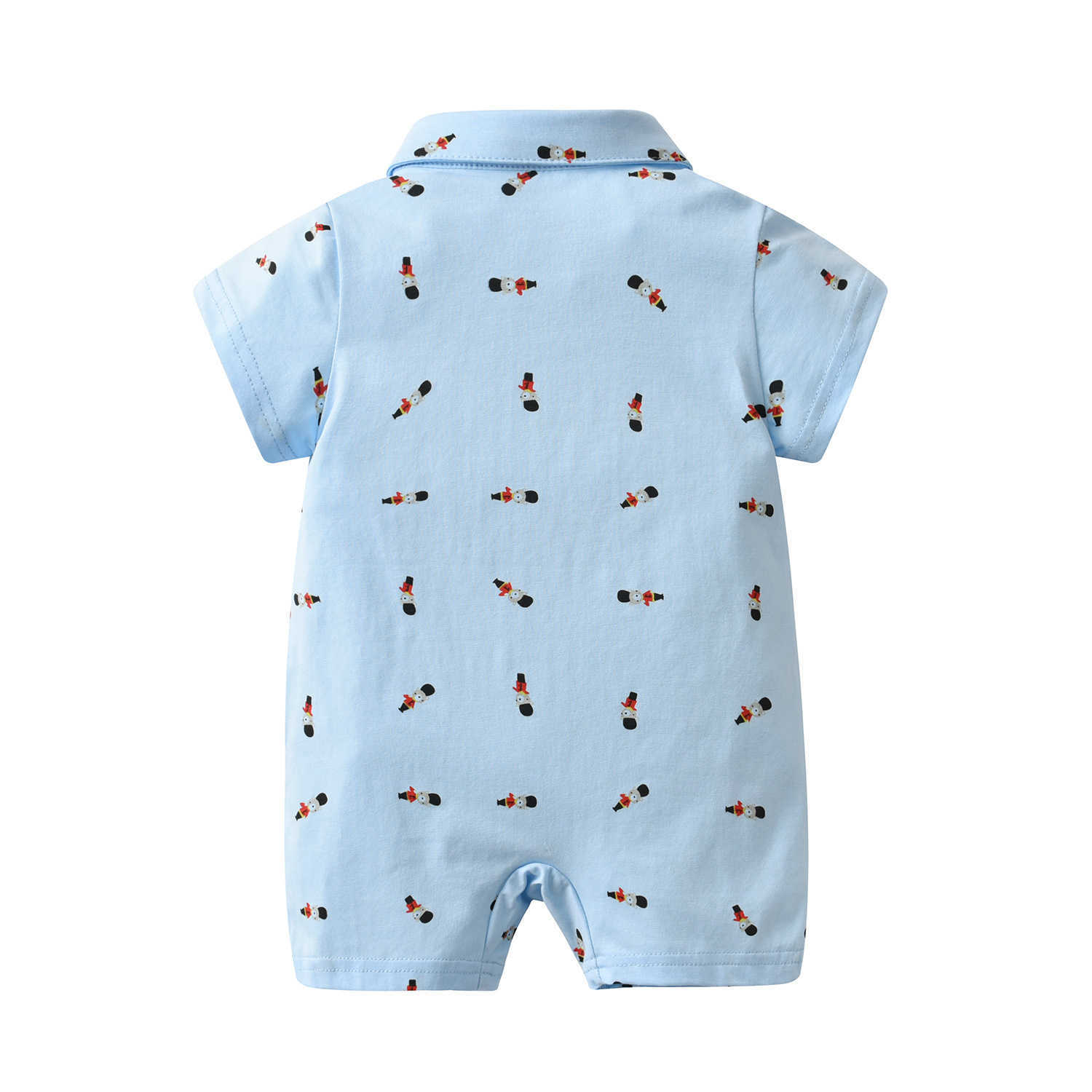 Spanish Baby Wear Baby Boys Summer Jumpersuit Enfant Cotton Soldier Print Short Sleeve Romper Brother Clothes Baptism Clothing L230625
