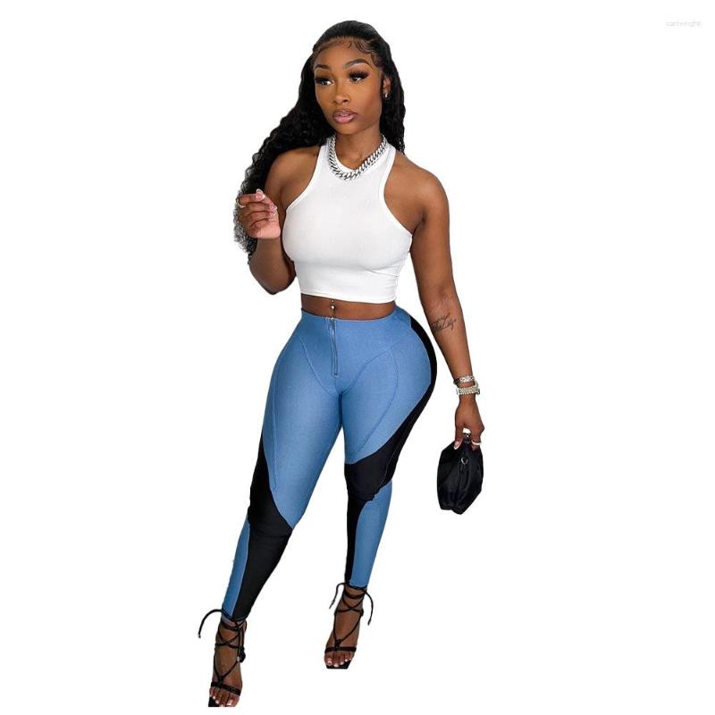Women' Two Piece Pants Gym Patchwork Fitness Suit Women Vest Crop Top Set High Waist Long Sport Woman Workout Sportswear, Blue
Women' Two Piece Pants Gym Patchwork Fitness Suit Women Vest Crop Top Set High Waist Long Sport Woman Workout Sportswear, Blue