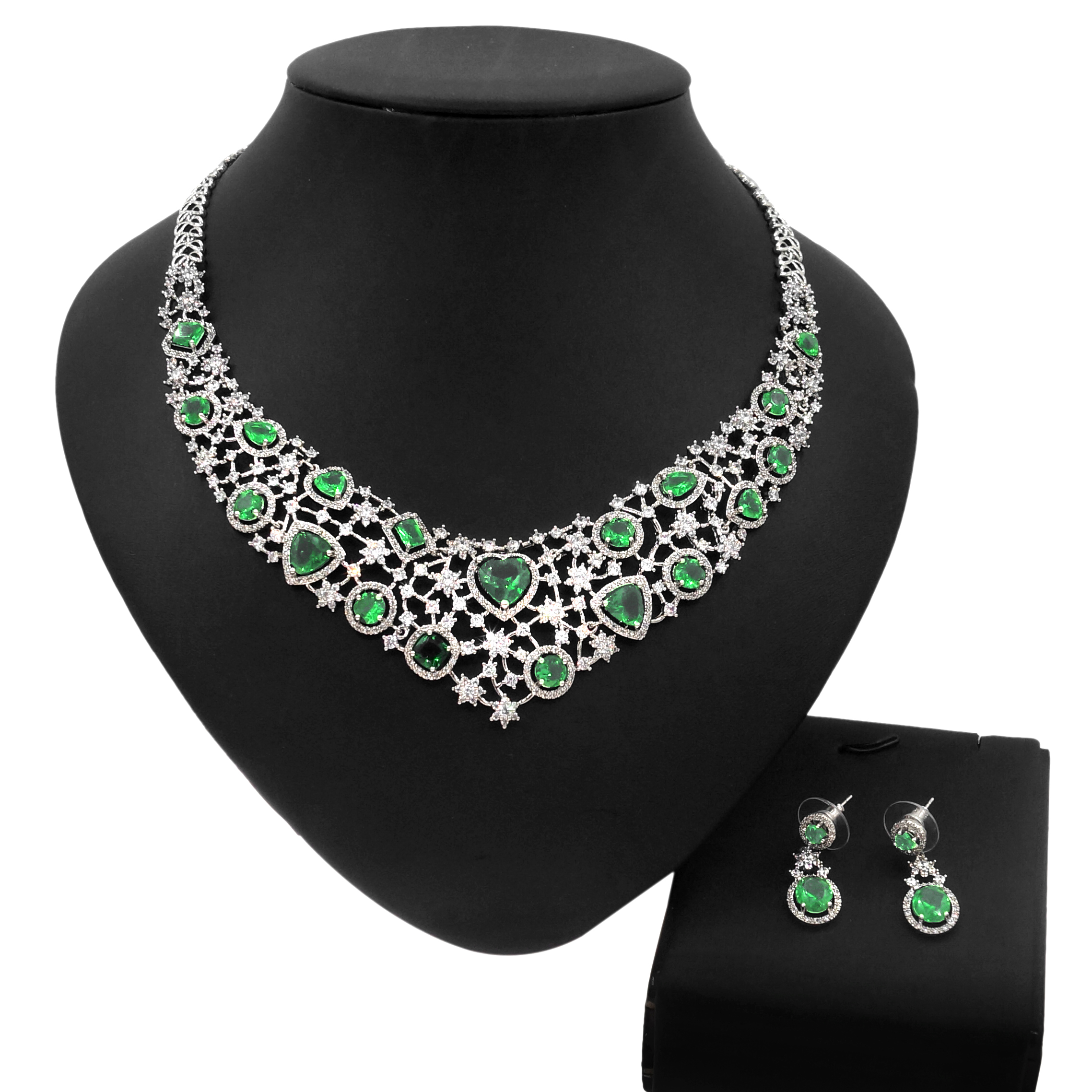 Yu Laili High Quality Necklace Earrings Bracelet Ring Set Cubic Zirconia Romantic Evening Dress Jewelry Set, Mixed colors
Yu Laili High Quality Necklace Earrings Bracelet Ring Set Cubic Zirconia Romantic Evening Dress Jewelry Set, Mixed colors