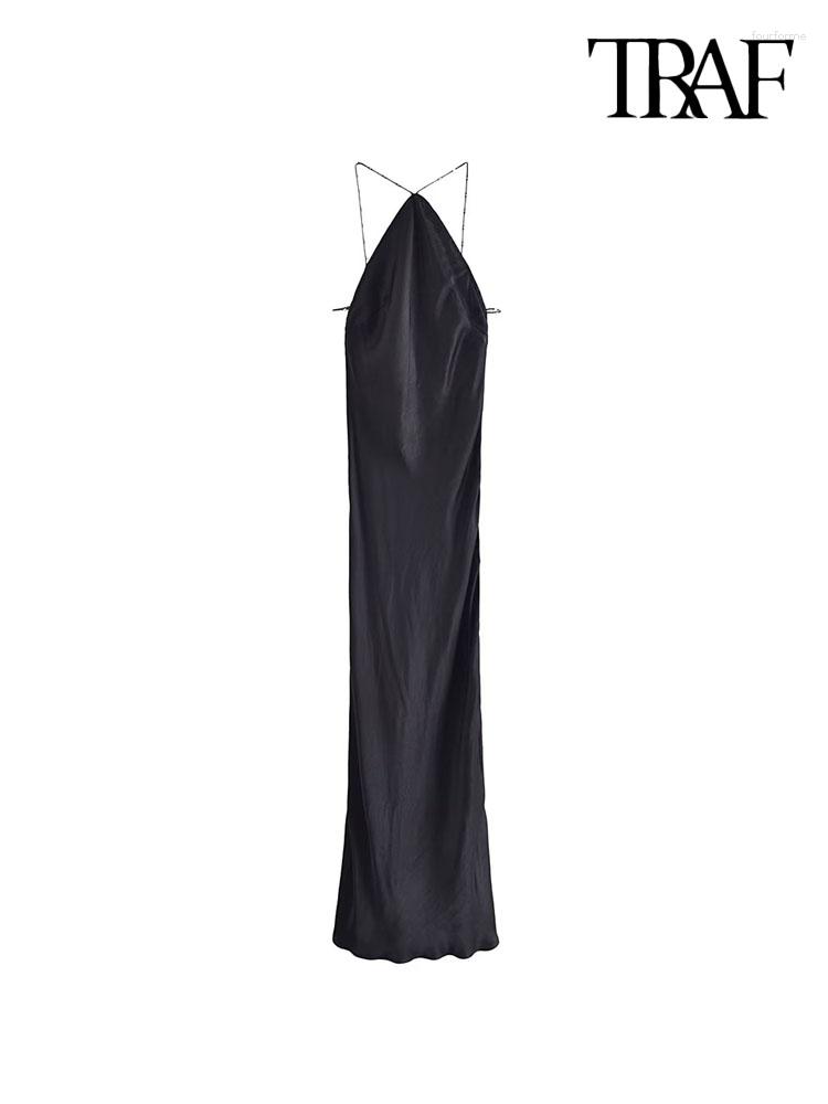 Casual Dresses Women Fashion With Bead Halterneck Satin Midi Dress Sexy Backless Zipper Thin Straps Female Vestidos Mujer, Picture shown
Casual Dresses Women Fashion With Bead Halterneck Satin Midi Dress Sexy Backless Zipper Thin Straps Female Vestidos Mujer, Picture shown