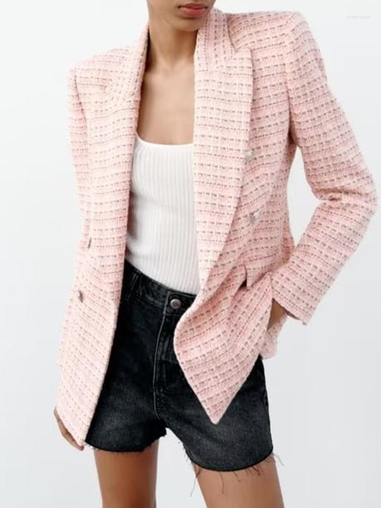 Women's Suits Women Solid Textured Blazer Coats 2023 Double-Breasted Casual Jacket Elegant Long Sleeve Pocket Decoration Top 3 Colors
Women's Suits Women Solid Textured Blazer Coats 2023 Double-Breasted Casual Jacket Elegant Long Sleeve Pocket Decoration Top 3 Colors