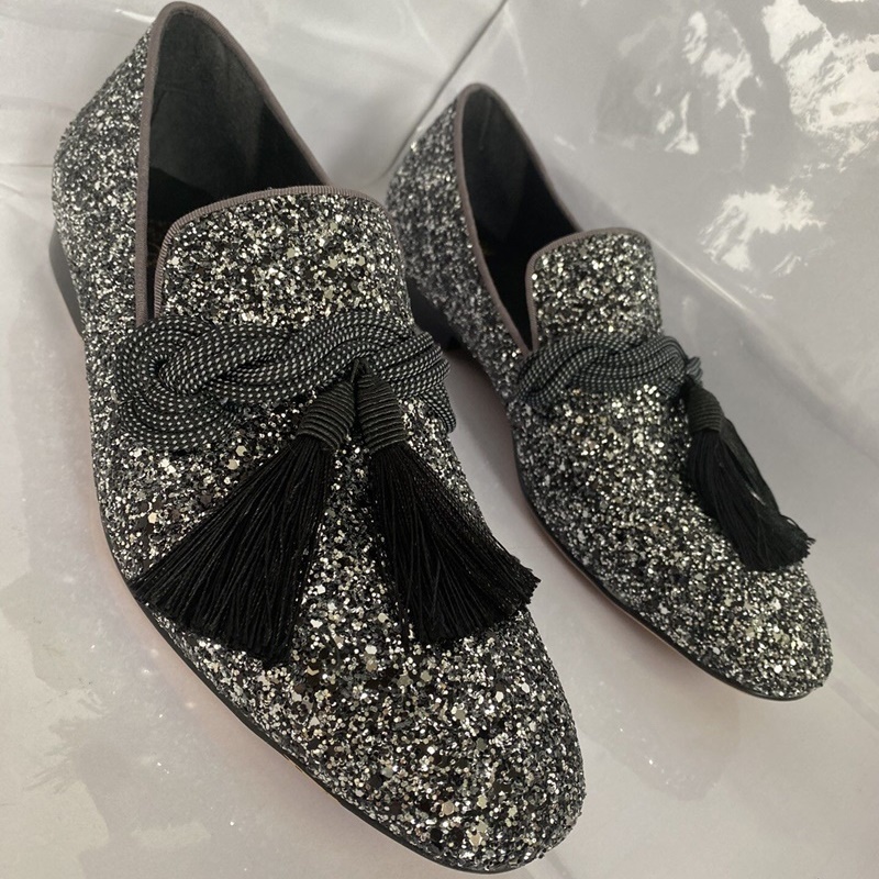 Plus Size Silver Italian Glitter Loafers Mens Sequin Shoes Men Tassel Dress Wedding Shoes Classic Loafer Formal Shoes, As picture
Plus Size Silver Italian Glitter Loafers Mens Sequin Shoes Men Tassel Dress Wedding Shoes Classic Loafer Formal Shoes, As picture