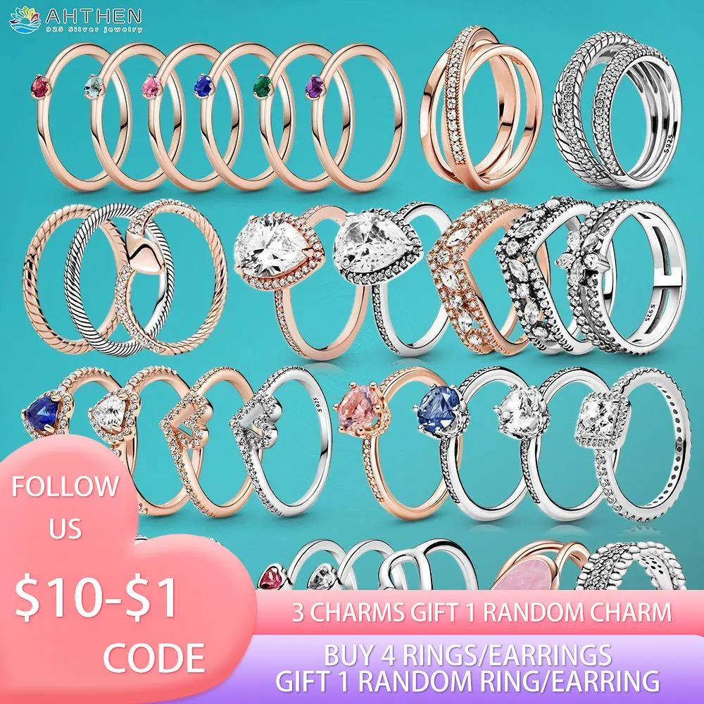 925 Silver Women Fit Pandora Rings Original Heart Crown Fashion Ring nowflake Double Snake Chain Pattern Moon Solitaire
925 Silver Women Fit Pandora Rings Original Heart Crown Fashion Ring nowflake Double Snake Chain Pattern Moon Solitaire