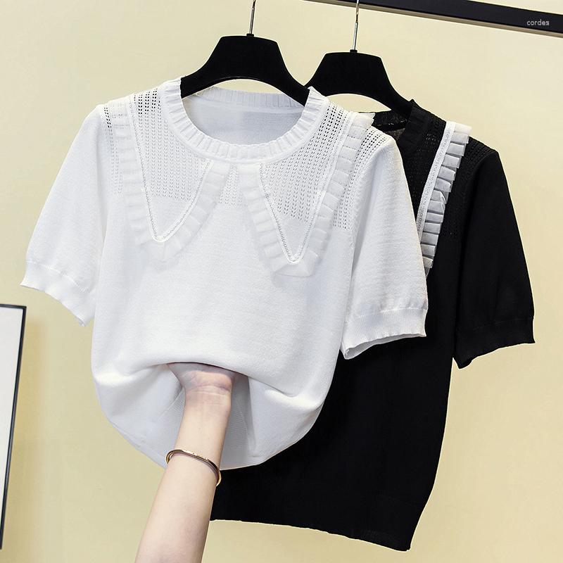 Women's Sweaters Summer Pullover Ice Silk Thin Knitted Tshirt Sweater Women Short Sleeve O-neck Elegant Fashion Ladies Knitwear Tops Jumpers, Black
Women's Sweaters Summer Pullover Ice Silk Thin Knitted Tshirt Sweater Women Short Sleeve O-neck Elegant Fashion Ladies Knitwear Tops Jumpers, Black