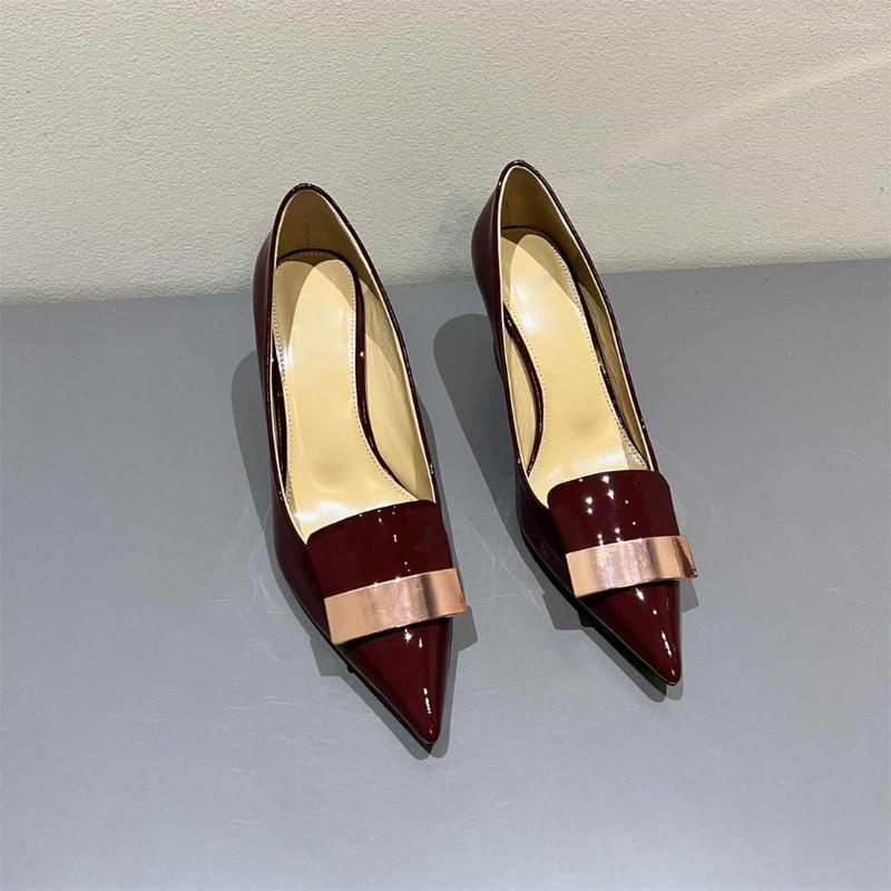 Dress Shoes 2023 Summer Pumps Fashion Pointed Toe Women Concise Metal Decor Genuine Leather Sapato Feminino Size 34-41, Picture shown
Dress Shoes 2023 Summer Pumps Fashion Pointed Toe Women Concise Metal Decor Genuine Leather Sapato Feminino Size 34-41, Picture shown