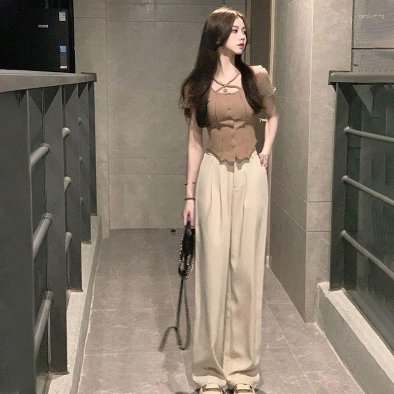 Women' Two Piece Pants 2023 Summer Casual Fashion Leisure Suit Women' Sexy Outfits Short Sleeve Tops And 2 Set For Women Clothing A525, Apricot
Women' Two Piece Pants 2023 Summer Casual Fashion Leisure Suit Women' Sexy Outfits Short Sleeve Tops And 2 Set For Women Clothing A525, Apricot