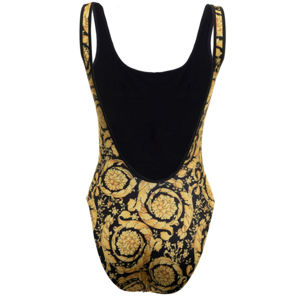 Women's Swimwear Female Retro Swimsuit Gold Backless Swimwear Vintage Holiday Beach Dress er Bathing Suit Summer Surf Wear Women Beachwear 230621
