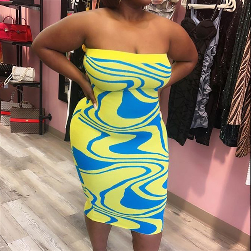 2023 new summer digital print sexy sleeveless breastless backless high waist Slim package hip dress, Orange
2023 new summer digital print sexy sleeveless breastless backless high waist Slim package hip dress, Orange