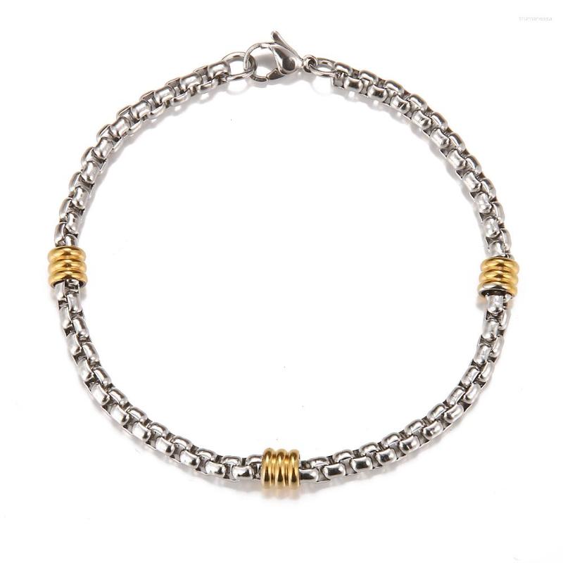 Charm Bracelets 2023 Fashion Stainless Steel Couple Bracelet Vintage Cuffs Golden Bead Accessory For Women's Jewelry Pulseras
Charm Bracelets 2023 Fashion Stainless Steel Couple Bracelet Vintage Cuffs Golden Bead Accessory For Women's Jewelry Pulseras