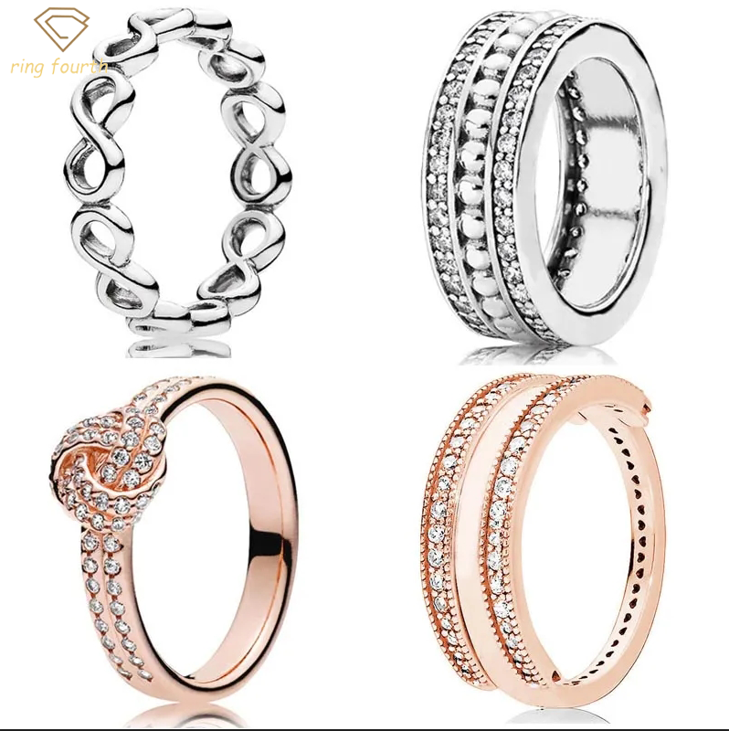 925 Silver Women Fit Pandora Rings Original Heart Crown Fashion Ring Signature Reversible Hearts Infinite Love Knot
925 Silver Women Fit Pandora Rings Original Heart Crown Fashion Ring Signature Reversible Hearts Infinite Love Knot