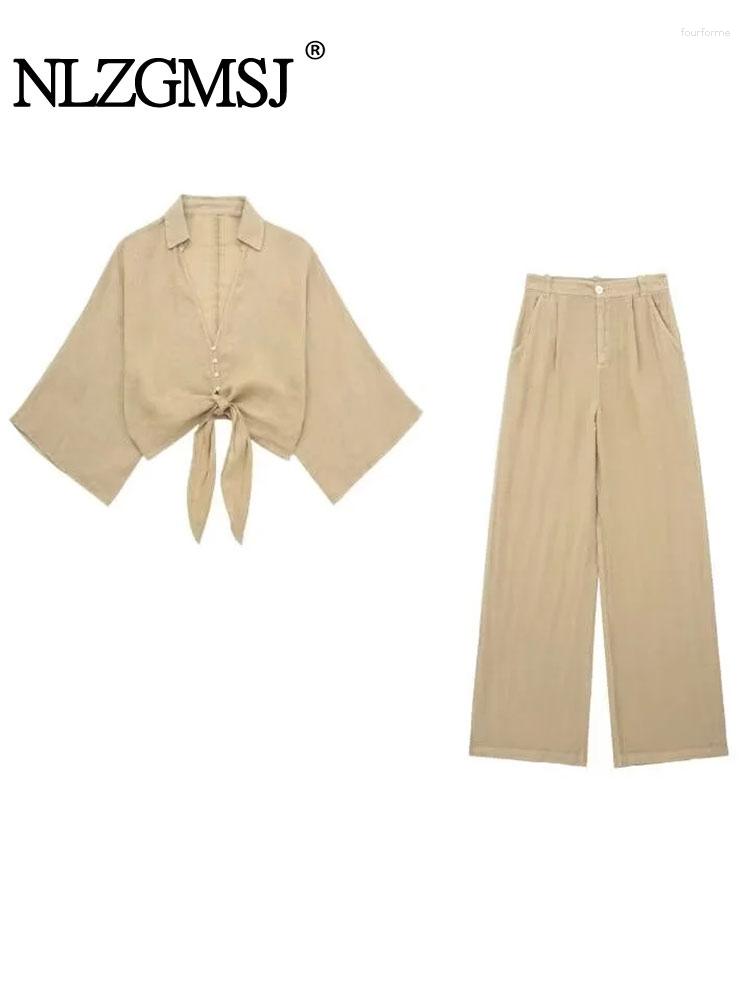 Women's Two Piece Pants Nlzgmsj Women Fashion With Knotted Linen Shirts 2 Sets Long Pant Female Suits Holiday, Only top
Women's Two Piece Pants Nlzgmsj Women Fashion With Knotted Linen Shirts 2 Sets Long Pant Female Suits Holiday, Only top
