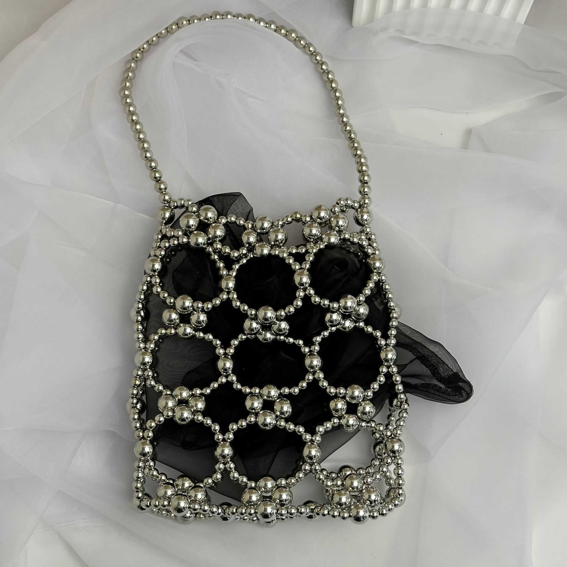 2023 Spring/Summer New Hollow out Pearl Handheld Women's Bag DIY Handmade Beaded Handheld Bag Small Mini Phone Bag 230625, Silver7
2023 Spring/Summer New Hollow out Pearl Handheld Women's Bag DIY Handmade Beaded Handheld Bag Small Mini Phone Bag 230625, Silver7