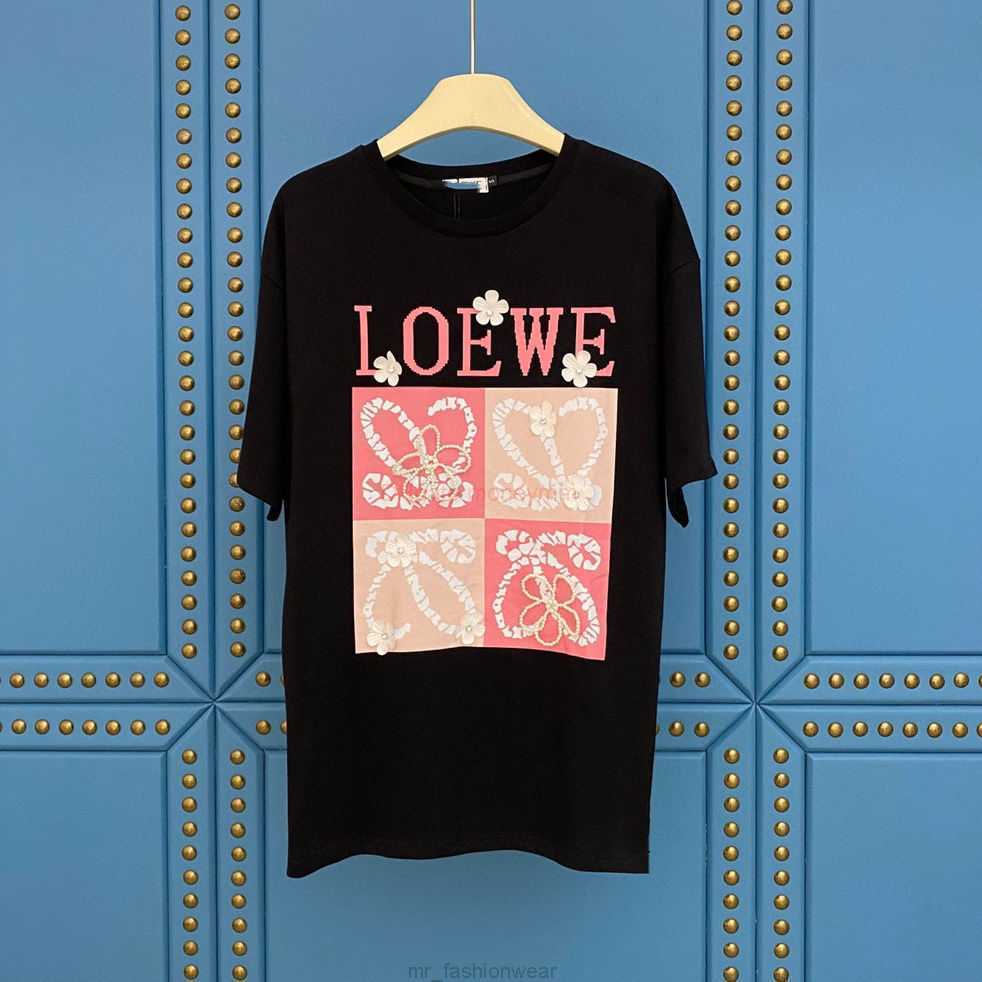 Designer Fashion Clothing Tees Tshirts Loewe 3d Flower Heavy Industry Nail Beads Colorful Mens and Womens Large Edition Tshirt Pure Cotton Short Sleeve Age Reducing, Black
Designer Fashion Clothing Tees Tshirts Loewe 3d Flower Heavy Industry Nail Beads Colorful Mens and Womens Large Edition Tshirt Pure Cotton Short Sleeve Age Reducing, Black