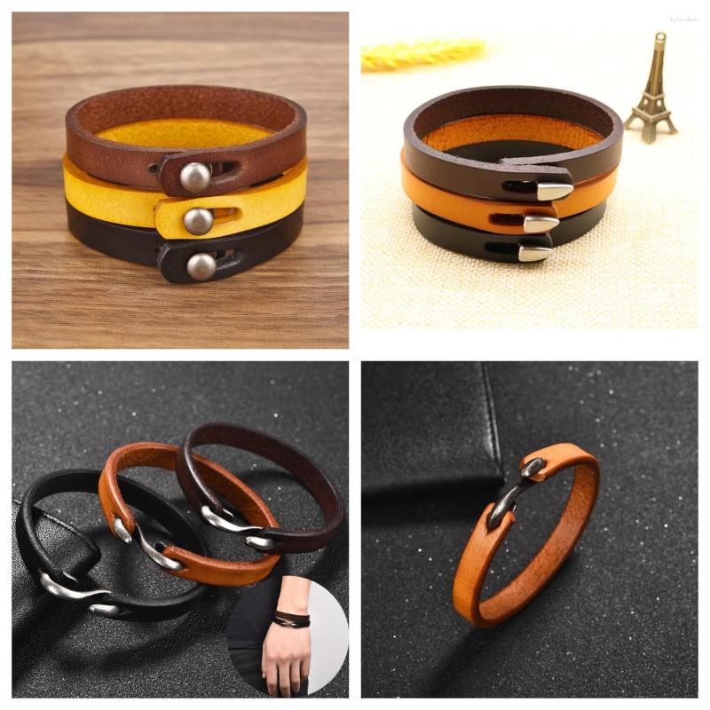 Charm Bracelets LIEBE ENGEL Classics Men Bracelet Genuine Leather Bangle Retro Cuff Classic Hooks Wristband Women Jewelry Gifts
Charm Bracelets LIEBE ENGEL Classics Men Bracelet Genuine Leather Bangle Retro Cuff Classic Hooks Wristband Women Jewelry Gifts