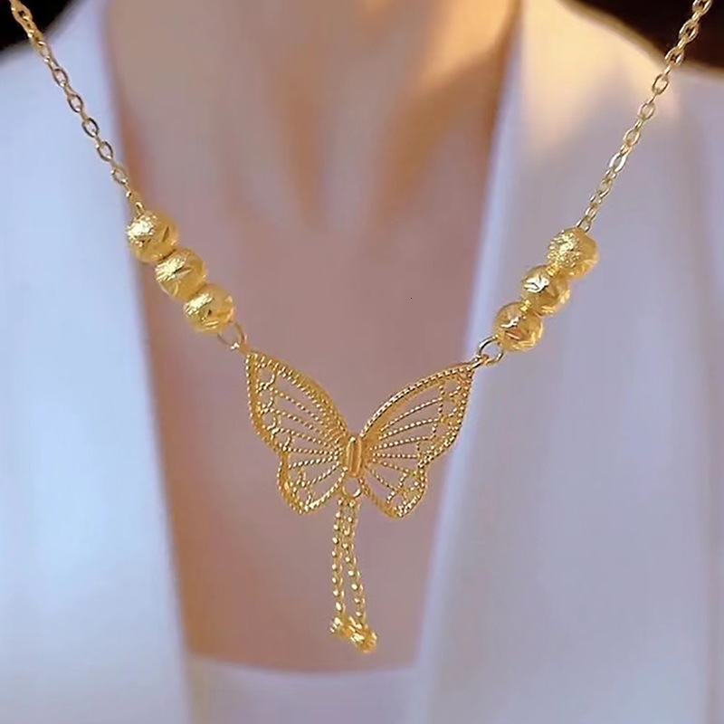 Strands Strings Genuine 18K Gold Diamond Ginkgo Leaf Pendant Necklaces for Women Simple Zircon Neck Chain Fine Jewelry Gifts 230625