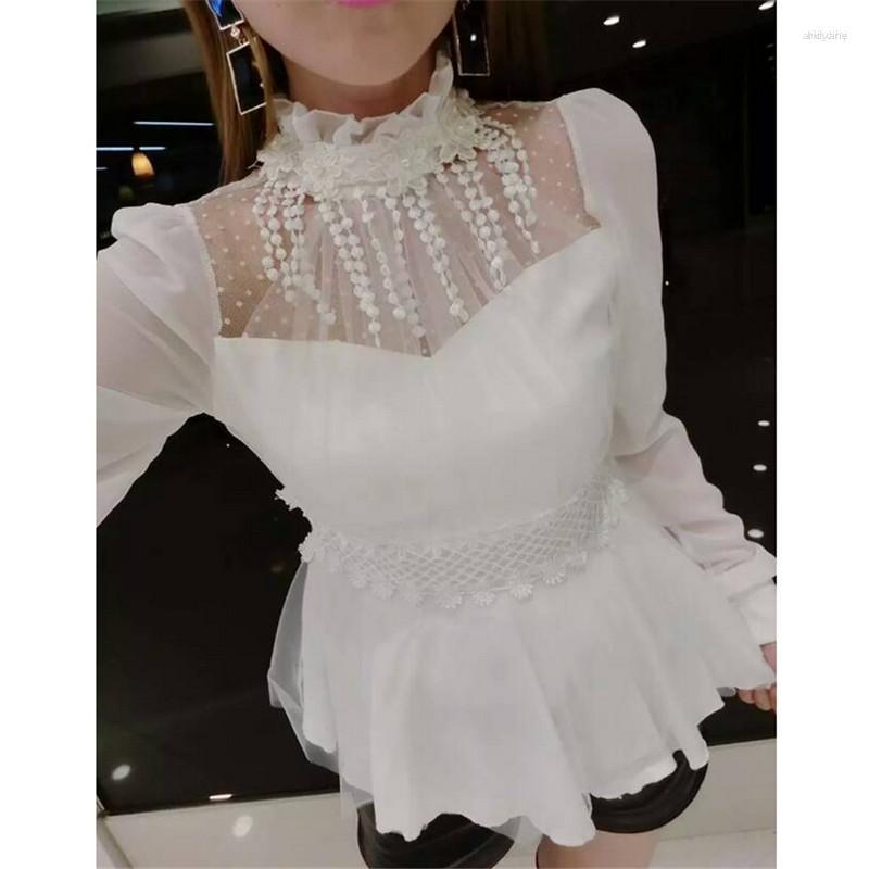 Women' Blouses Women' Sweet Floral Lace Blouse 2023 Spring Autumn Fashion Women Sexy Tassel Mesh Female Long Sleeve Ruffles Shirt, White
Women' Blouses Women' Sweet Floral Lace Blouse 2023 Spring Autumn Fashion Women Sexy Tassel Mesh Female Long Sleeve Ruffles Shirt, White