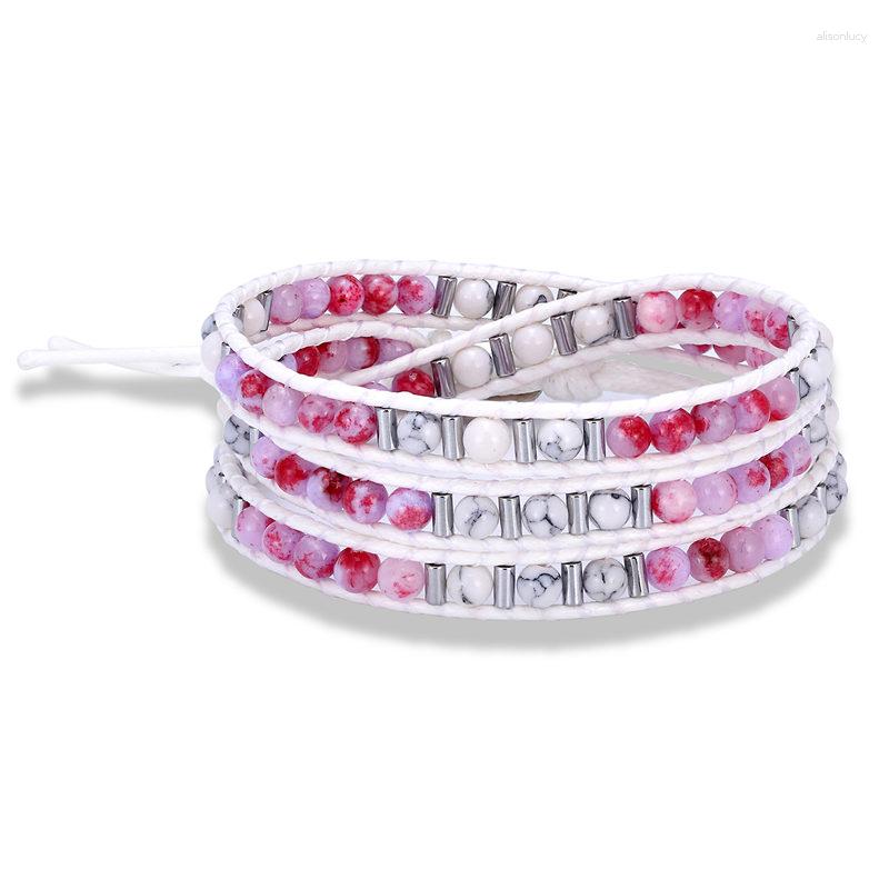 Charm Bracelets Women 3 Layer Adjustable Bracelet Natural Stone Beads Woven Leather Bangle For Men Jewelry Gift
Charm Bracelets Women 3 Layer Adjustable Bracelet Natural Stone Beads Woven Leather Bangle For Men Jewelry Gift